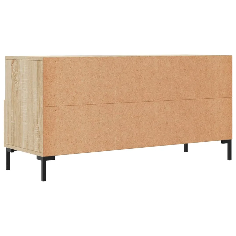 Meuble TV chêne sonoma 102x36x50 cm bois d'ingénierie - 8