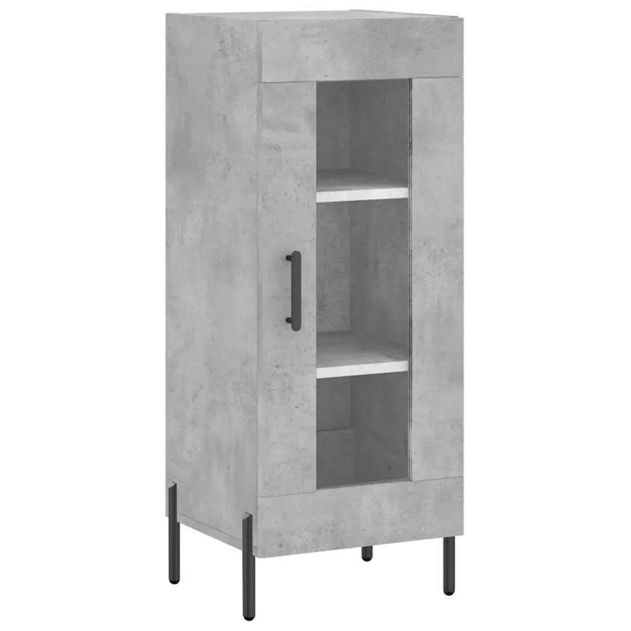 Buffet Gris béton 34,5x34x90 cm Bois d'ingénierie - 2