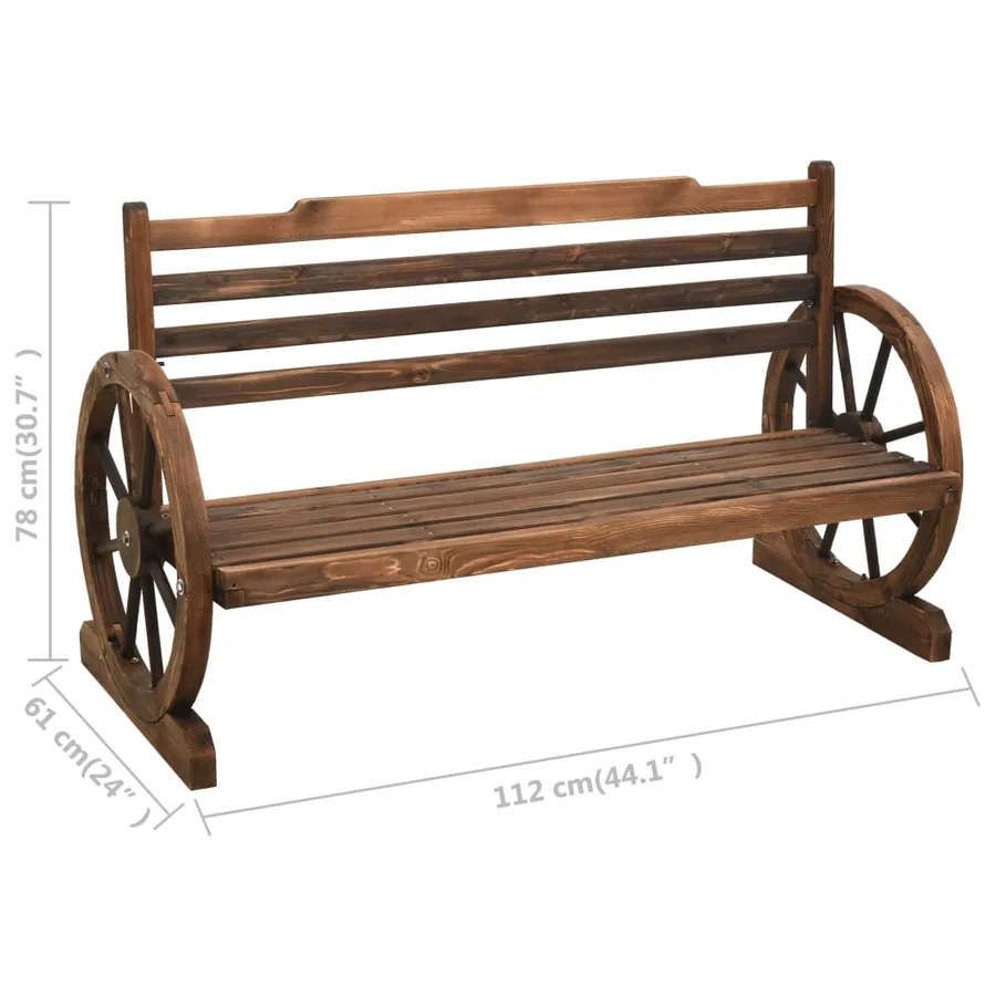 Banc de jardin 112 cm bois de sapin massif - 8