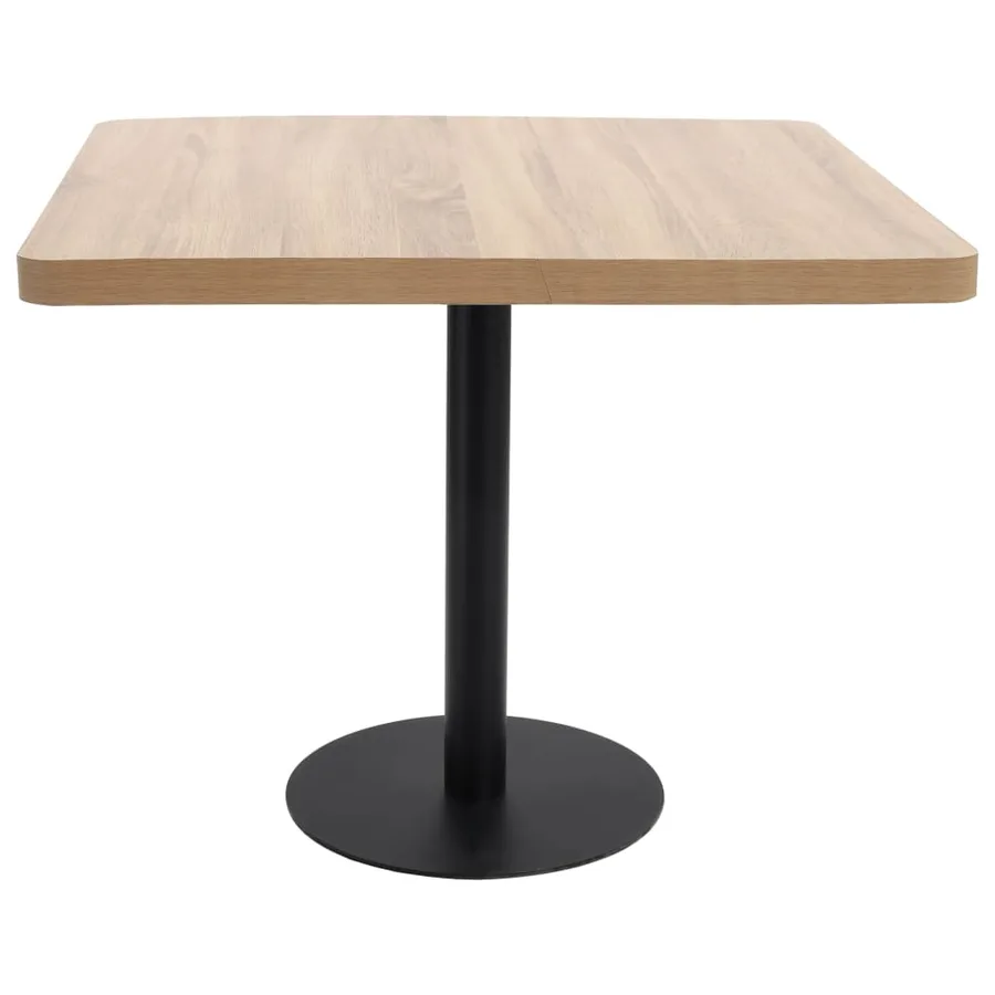 Table de bistro marron clair 80x80 cm MDF - 2