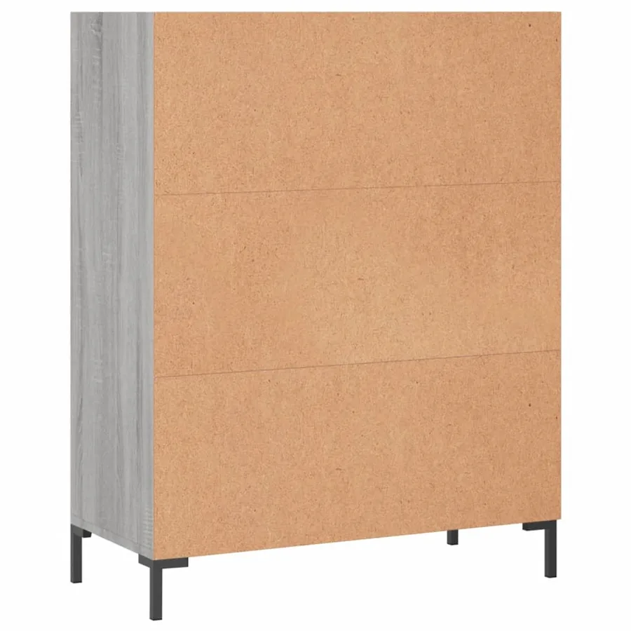 Bibliothèque sonoma gris 69,5x32,5x90 cm bois d'ingénierie - 6