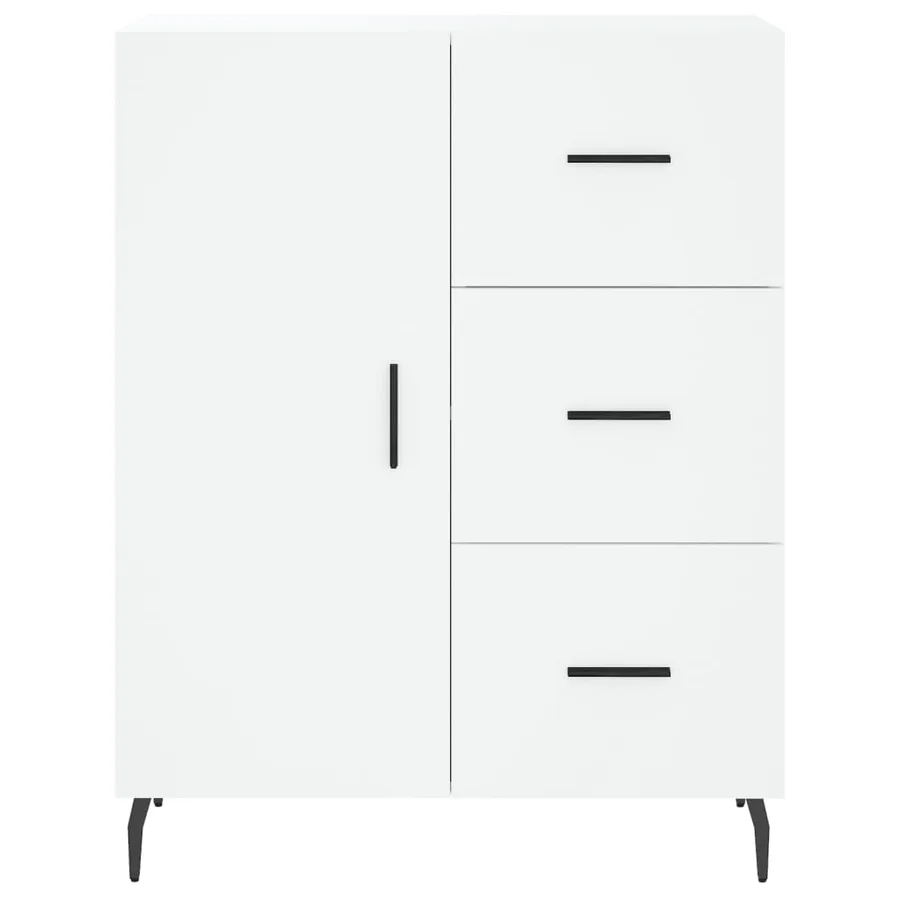Buffet blanc 69,5x34x90 cm bois d'ingénierie - 5