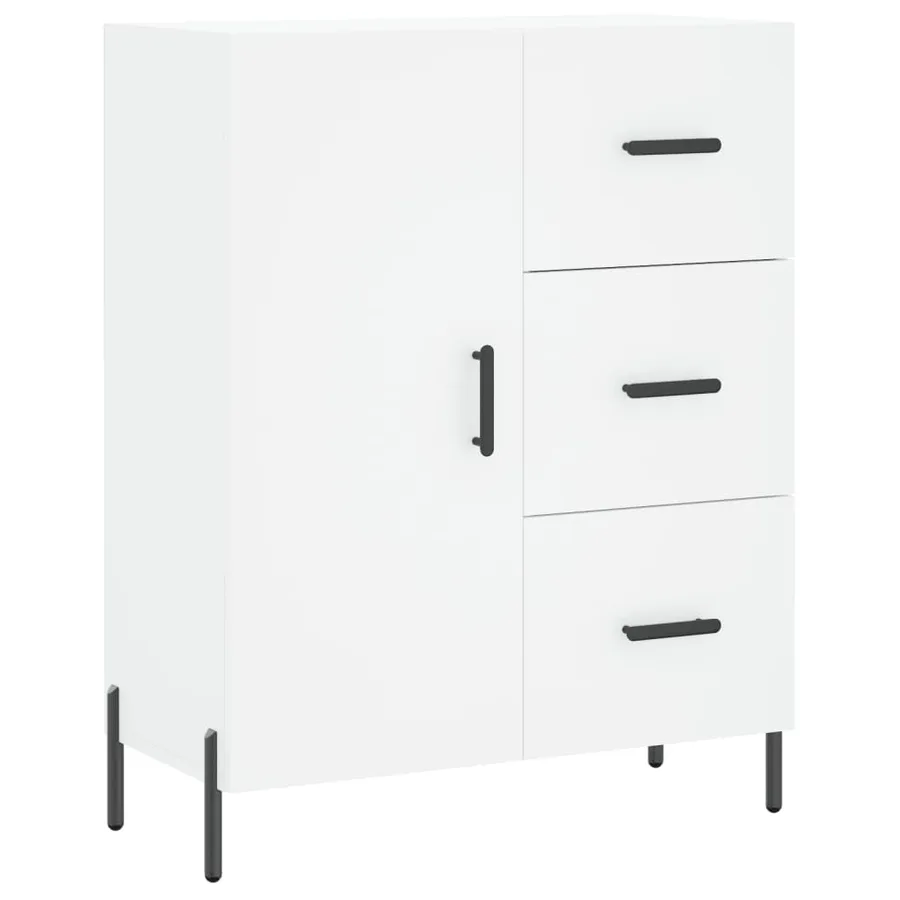 Buffet blanc 69,5x34x90 cm bois d'ingénierie - 2