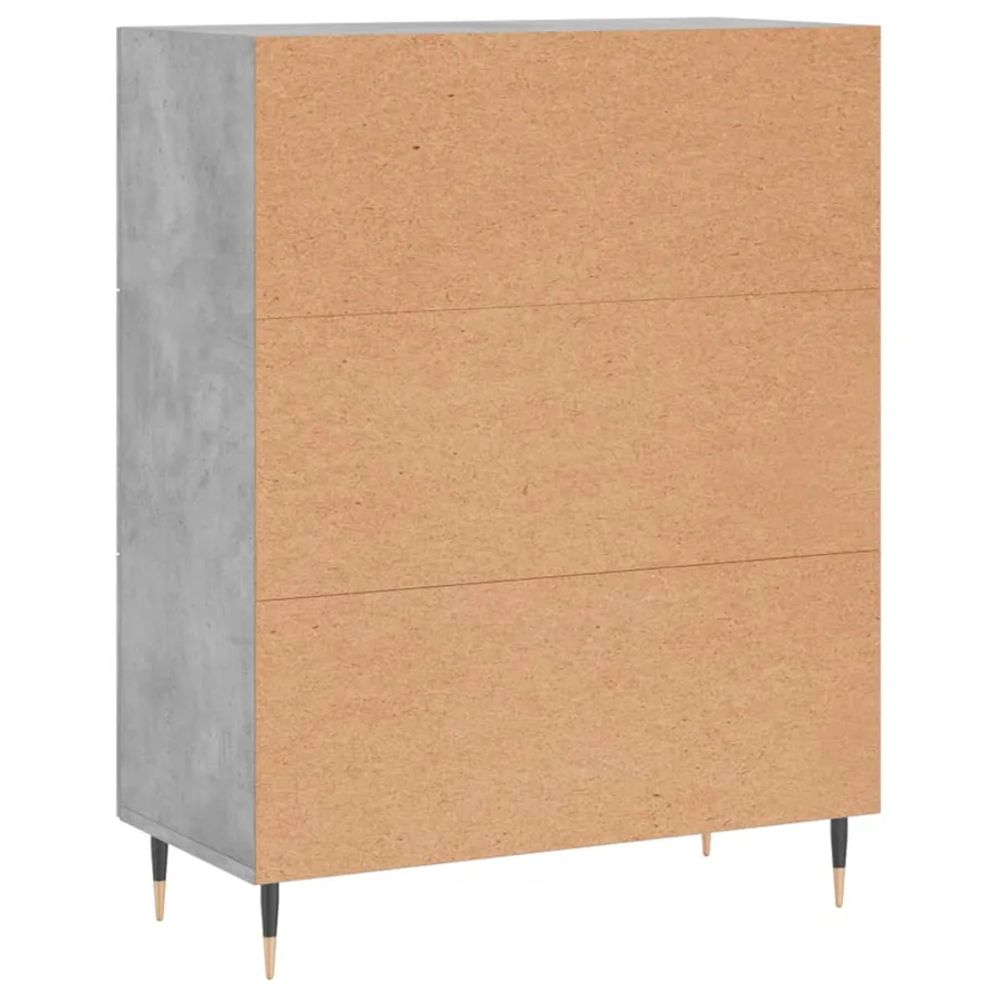 Buffet gris béton 69,5x34x90 cm bois d'ingénierie - 8