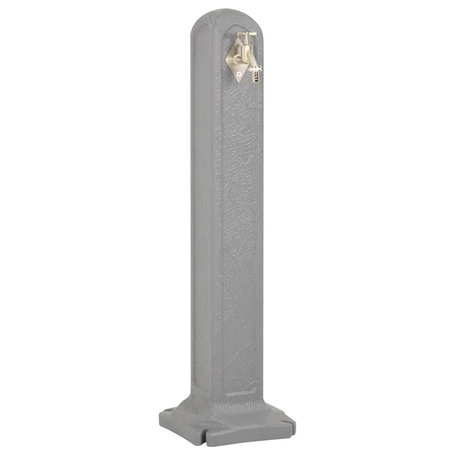 Réservoir de jardin avec robinet Gris clair Aspect de pierre - 2