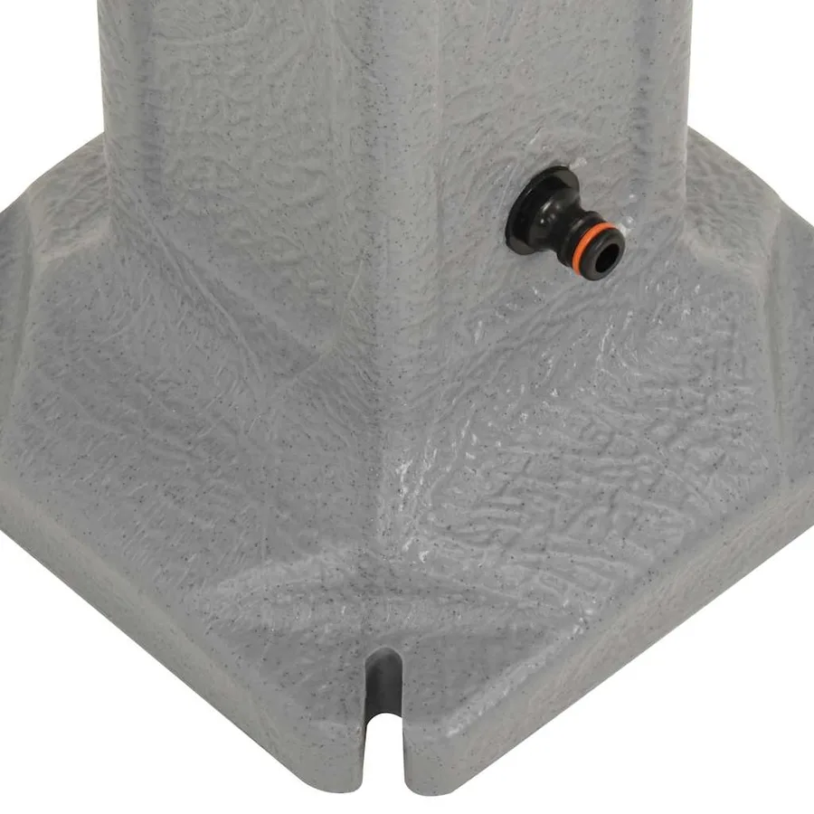 Réservoir de jardin avec robinet Gris clair Aspect de pierre - 5