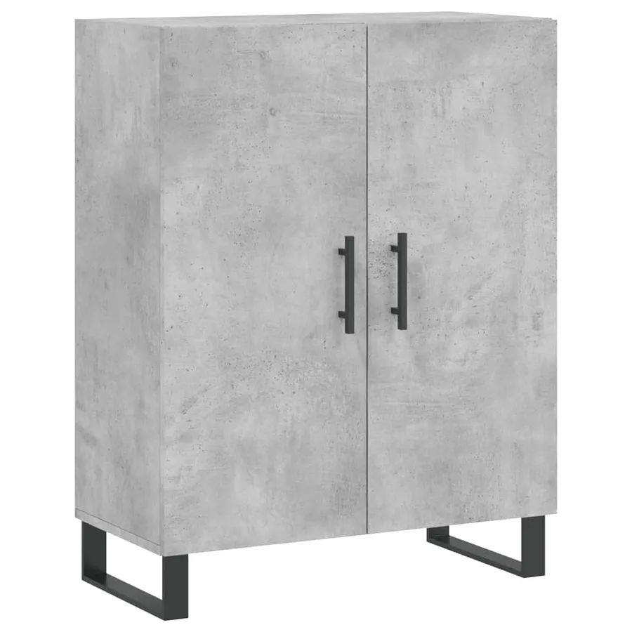 Buffet gris béton 69,5x34x90 cm bois d'ingénierie - 2