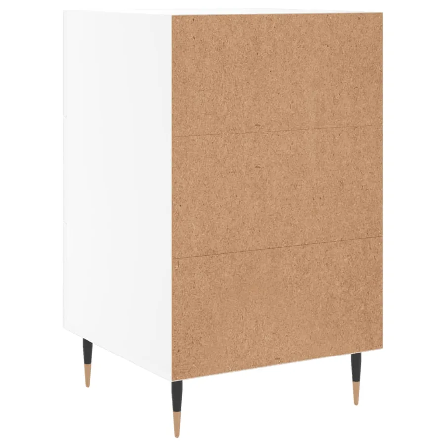 Table de chevet blanc 40x40x66 cm bois d'ingénierie - 8