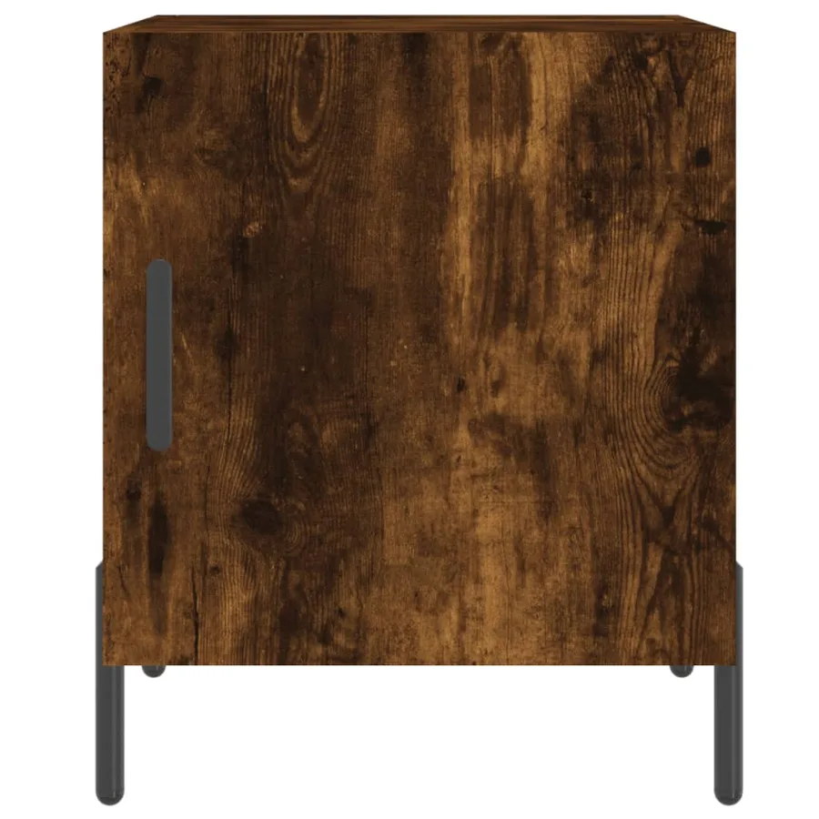 Tables de chevet 2 pcs chêne fumé 40x40x50 cm bois d'ingénierie - 6