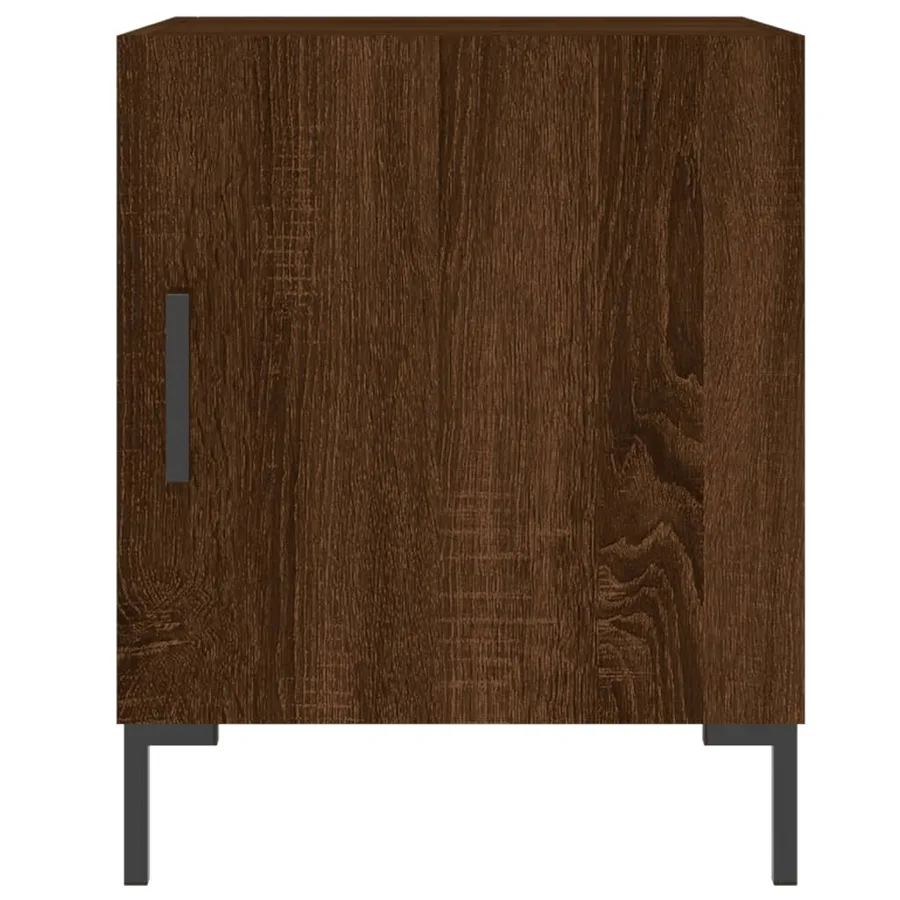Tables de chevet 2pcs chêne marron 40x40x50cm bois d'ingénierie - 4