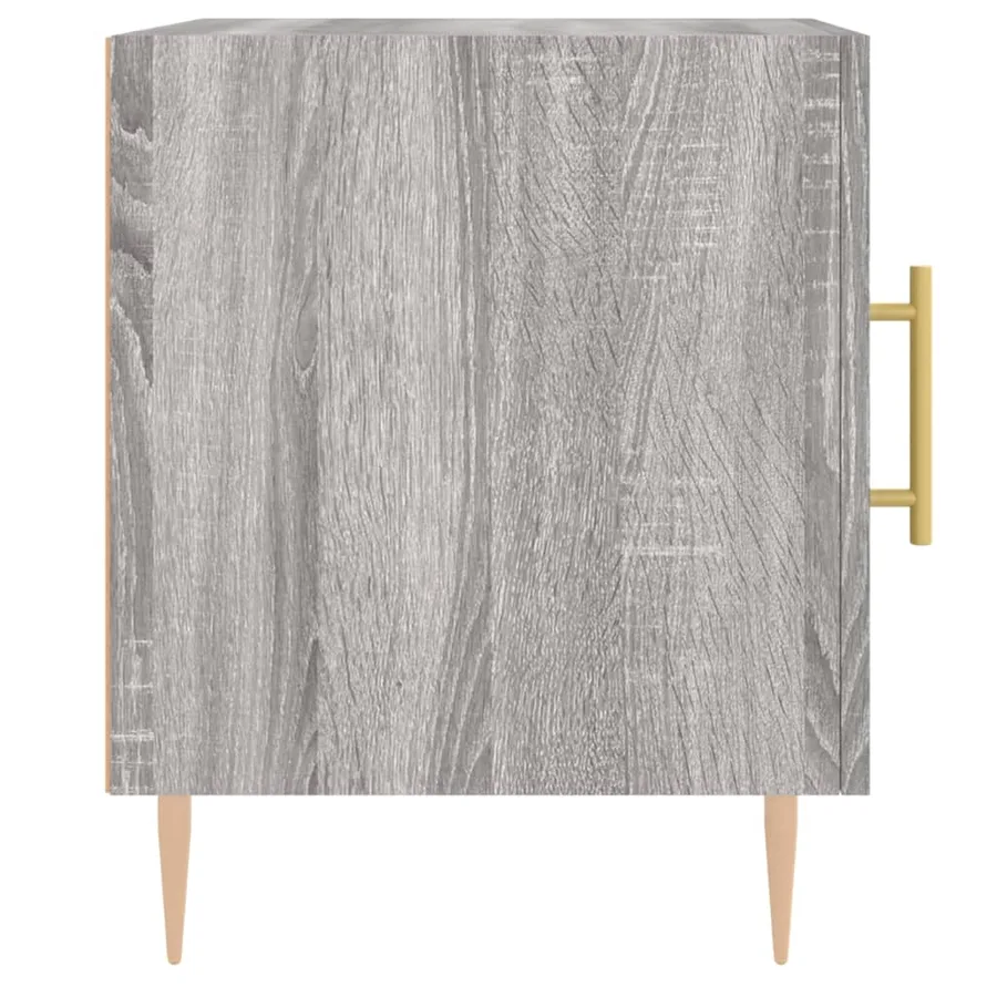 Tables de chevet 2 pcs sonoma gris 40x40x50cm bois d'ingénierie - 7