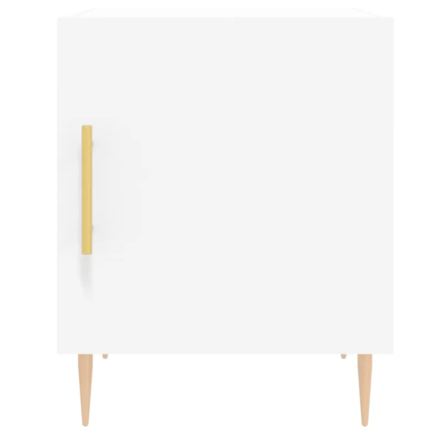 Table de chevet blanc 40x40x50 cm bois d’ingénierie - 6