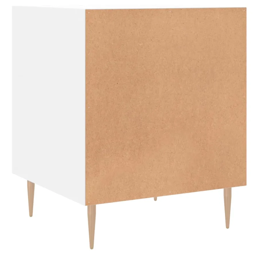 Table de chevet blanc 40x40x50 cm bois d’ingénierie - 8