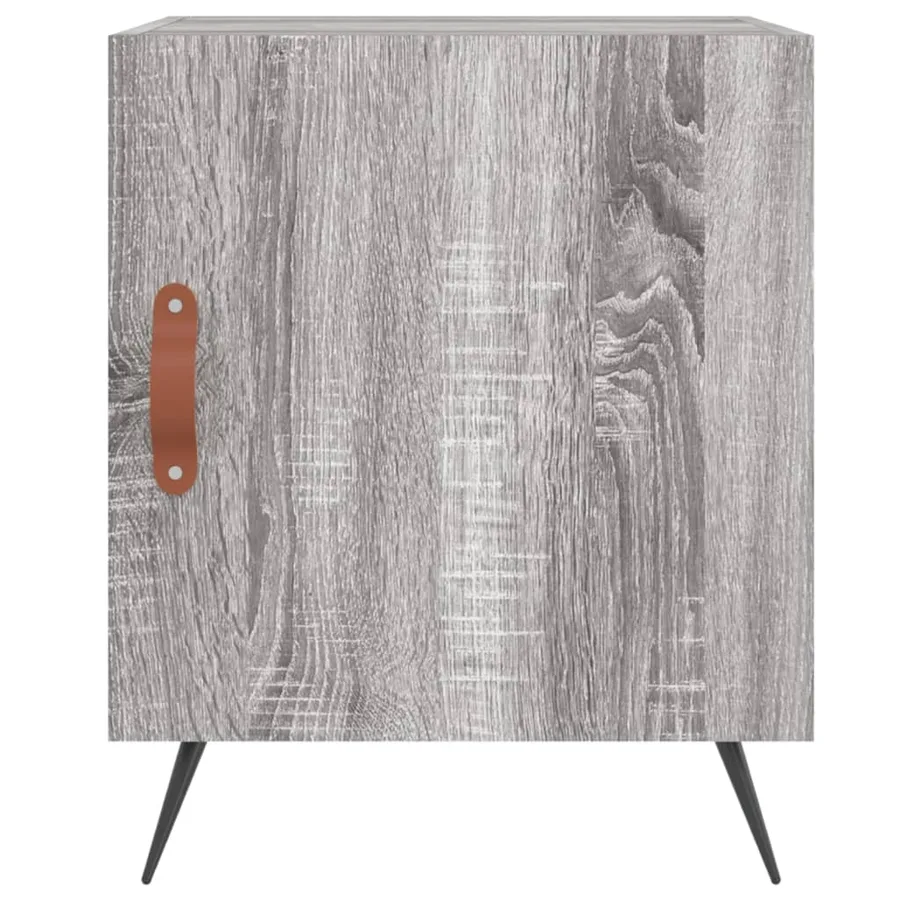 Tables de chevet 2 pcs sonoma gris 40x40x50cm bois d'ingénierie - 6