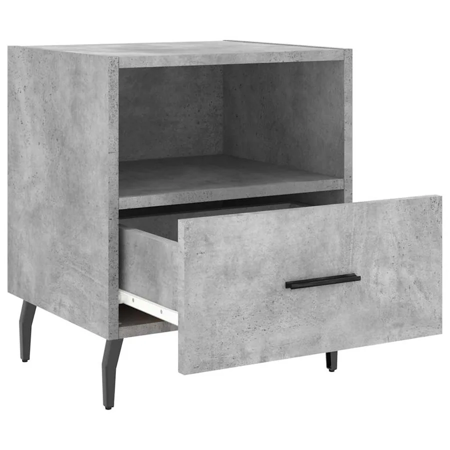Tables de chevet 2pcs gris béton 40x35x47,5cm bois d’ingénierie - 5