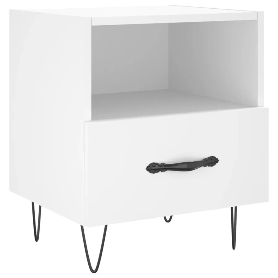 Tables de chevet 2 pcs blanc 40x35x47,5 cm bois d’ingénierie - 6