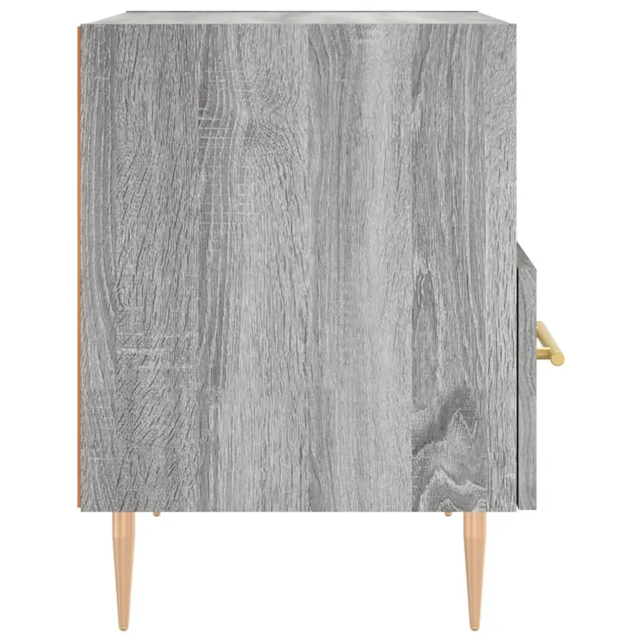 Table de chevet sonoma gris 40x35x47,5 cm bois d’ingénierie - 5