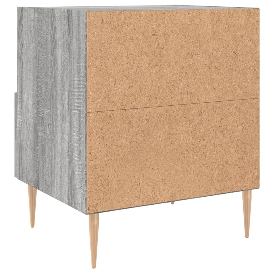 Table de chevet sonoma gris 40x35x47,5 cm bois d’ingénierie - 6