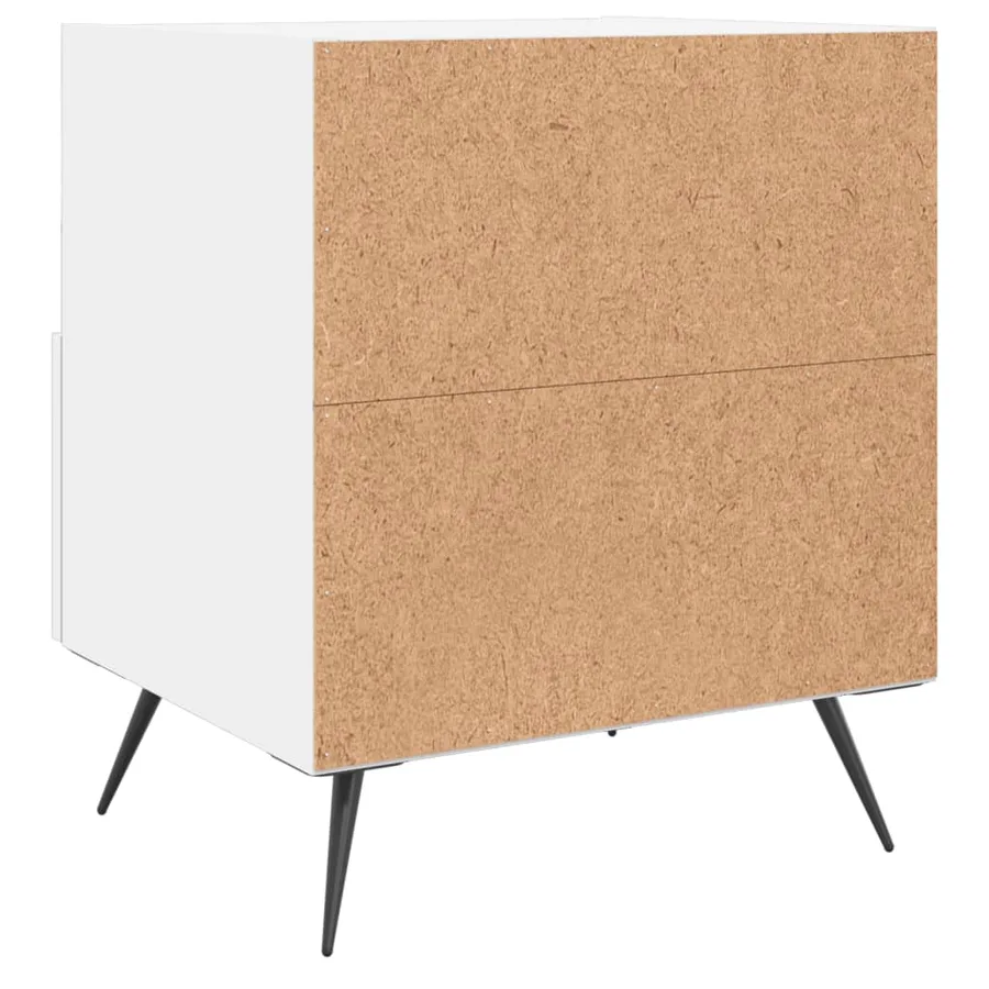 Tables de chevet 2 pcs blanc 40x35x47,5 cm bois d’ingénierie - 9