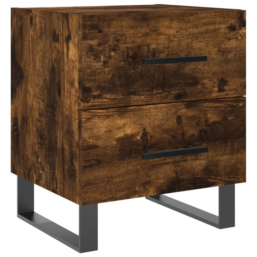 Tables de chevet 2pcs chêne fumé 40x35x47,5cm bois d’ingénierie - 5