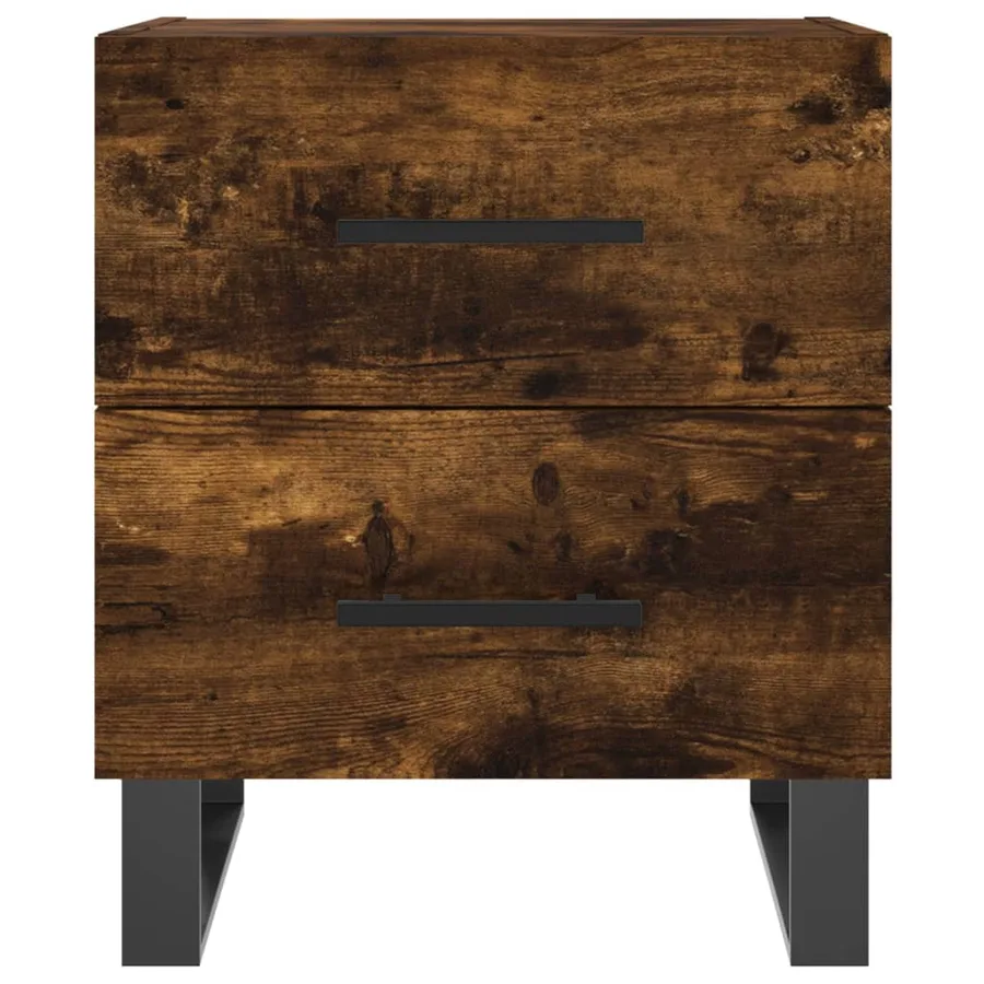 Tables de chevet 2pcs chêne fumé 40x35x47,5cm bois d’ingénierie - 6