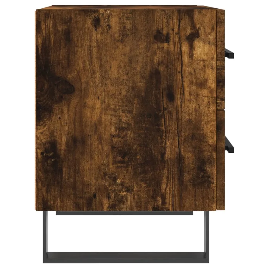 Tables de chevet 2pcs chêne fumé 40x35x47,5cm bois d’ingénierie - 7