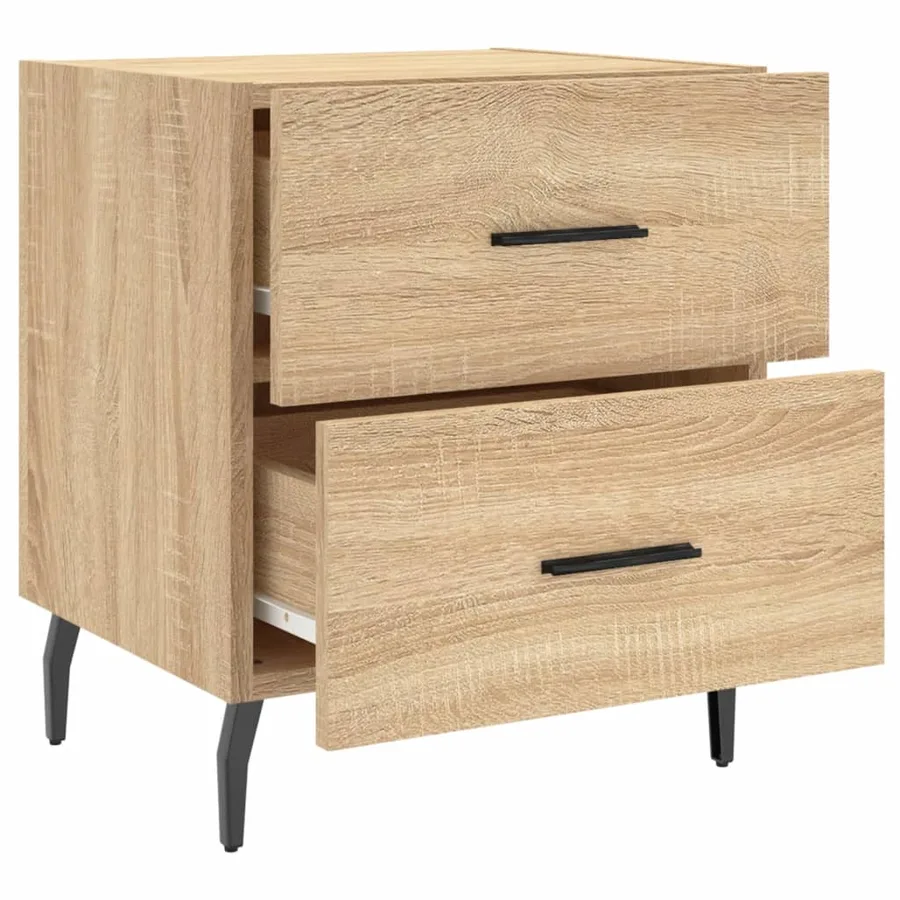 Table de chevet chêne sonoma 40x35x47,5 cm bois d’ingénierie - 5