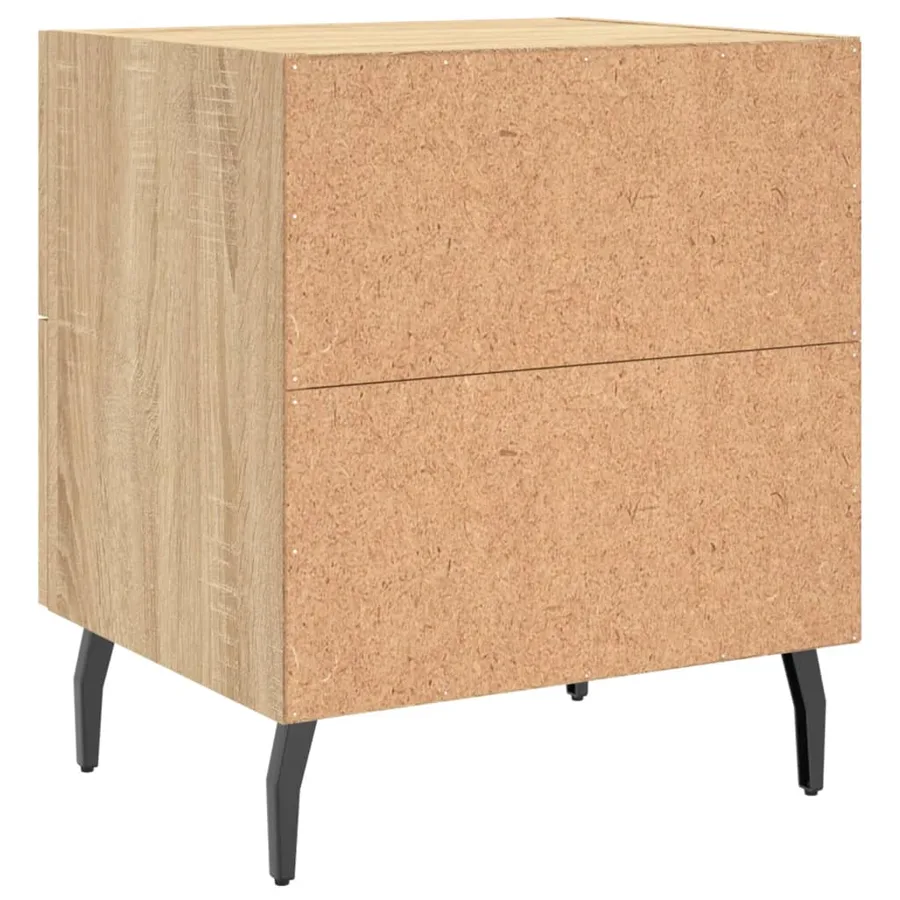 Table de chevet chêne sonoma 40x35x47,5 cm bois d’ingénierie - 8