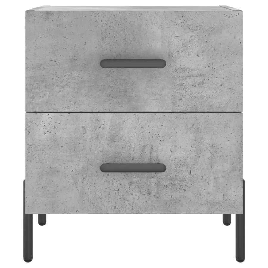Tables de chevet 2pcs gris béton 40x35x47,5cm bois d’ingénierie - 6