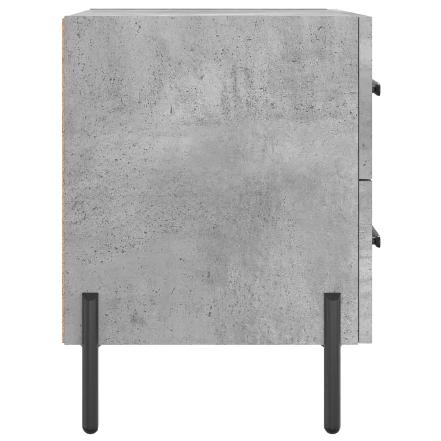 Tables de chevet 2pcs gris béton 40x35x47,5cm bois d’ingénierie - 7