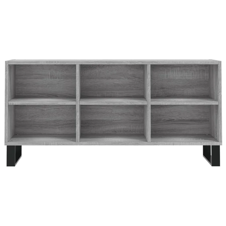 Meuble TV sonoma gris 103,5x30x50 cm bois d'ingénierie - 4