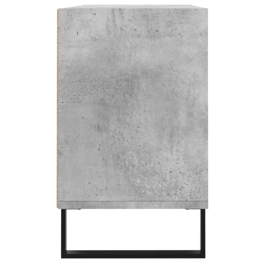Meuble TV gris béton 103,5x30x50 cm bois d'ingénierie - 5
