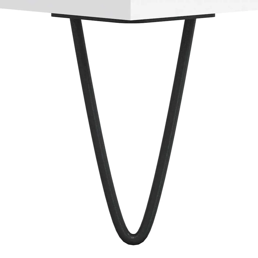 Meuble TV blanc 103,5x30x50 cm bois d'ingénierie - 7