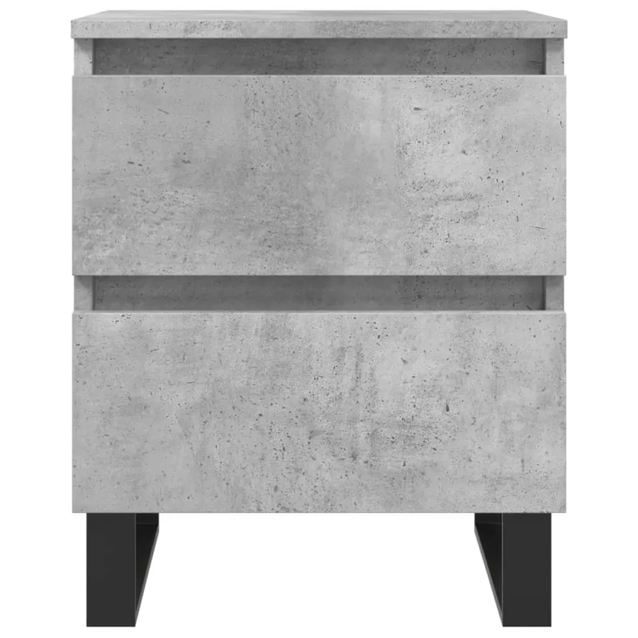 Tables de chevet 2 pcs gris béton 40x35x50 cm bois d’ingénierie - 5