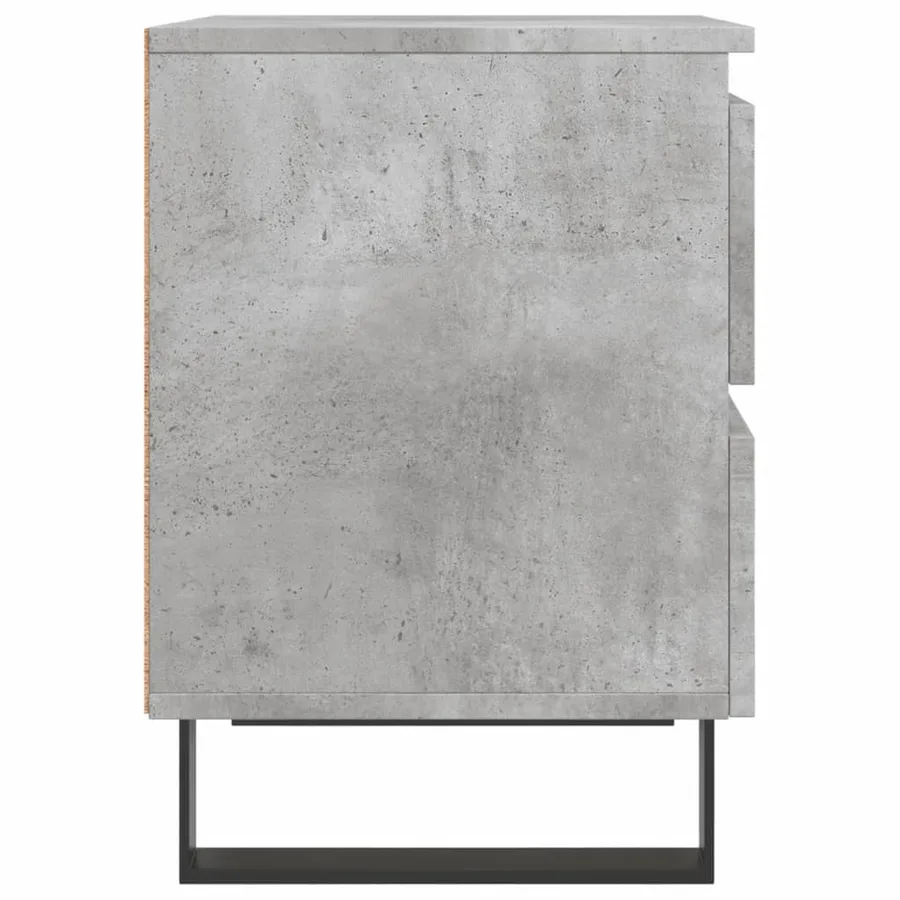 Tables de chevet 2 pcs gris béton 40x35x50 cm bois d’ingénierie - 7