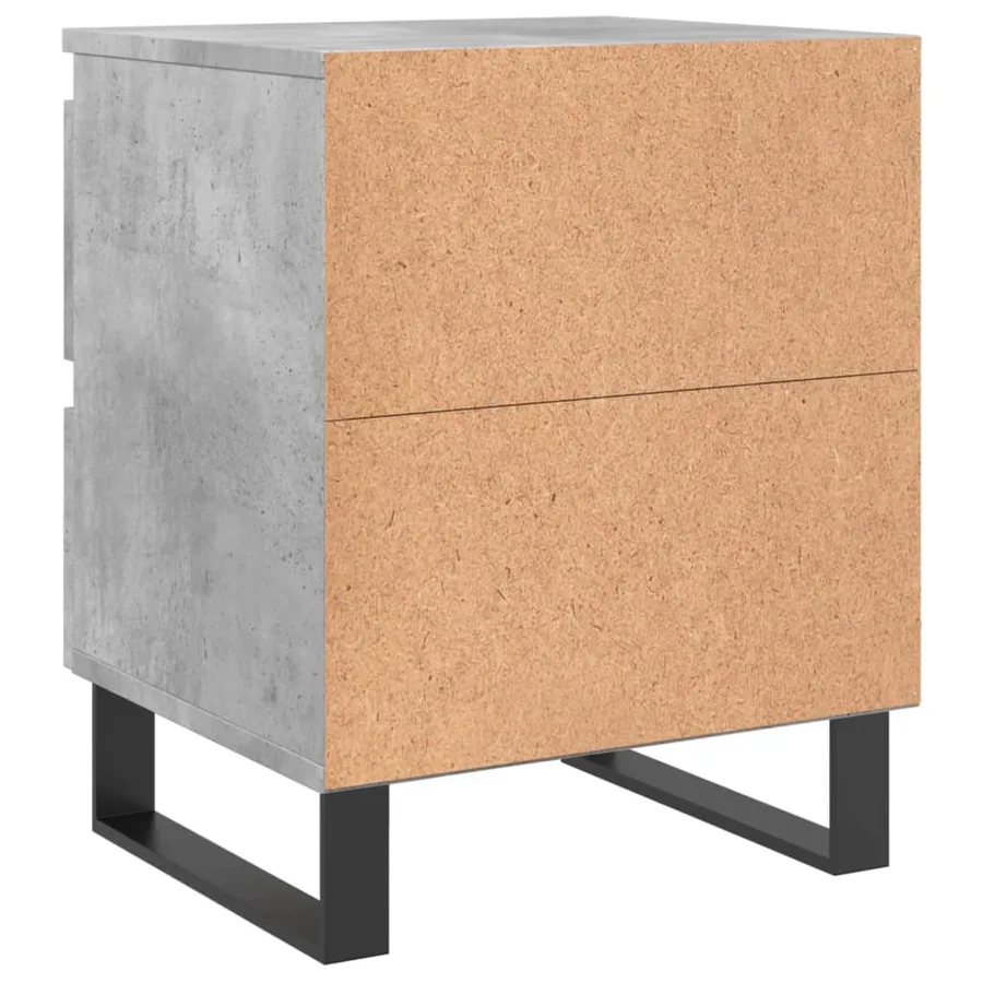 Tables de chevet 2 pcs gris béton 40x35x50 cm bois d’ingénierie - 8