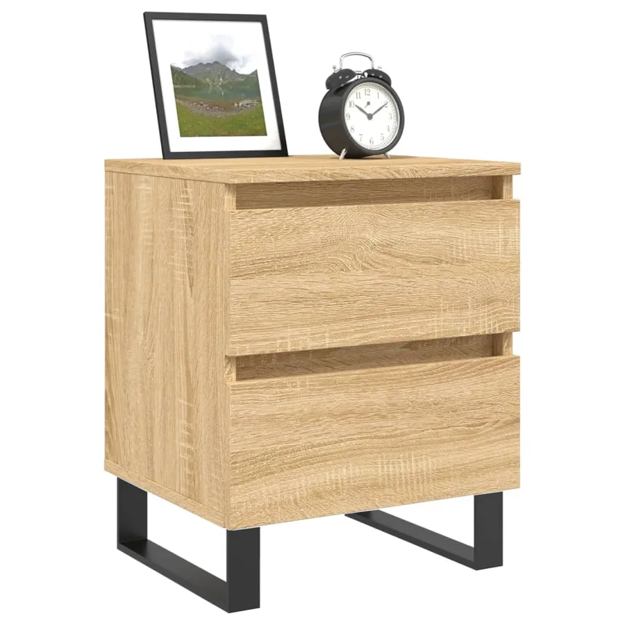 Tables de chevet 2 pcs chêne sonoma 40x35x50 cm bois ingénierie - 3