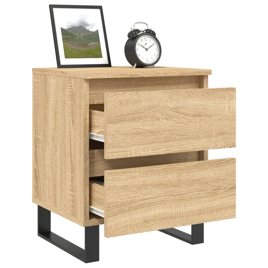 Tables de chevet 2 pcs chêne sonoma 40x35x50 cm bois ingénierie - 4