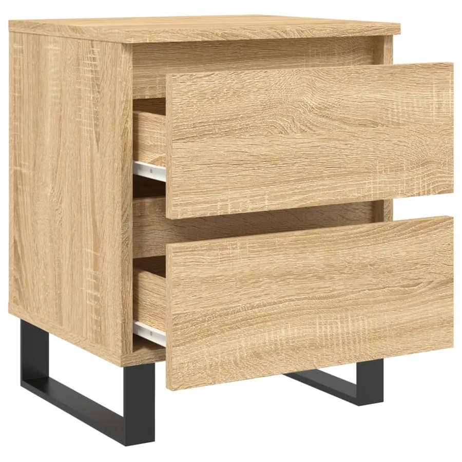 Tables de chevet 2 pcs chêne sonoma 40x35x50 cm bois ingénierie - 6