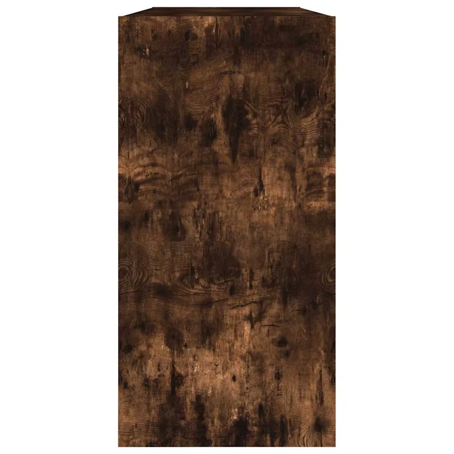 Bibliothèque/Buffet chêne fumé 50x25x80 cm bois d'ingénierie - 10