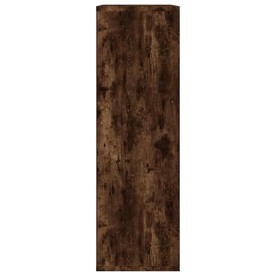 Bibliothèque/Buffet chêne fumé 50x25x80 cm bois d'ingénierie - 7