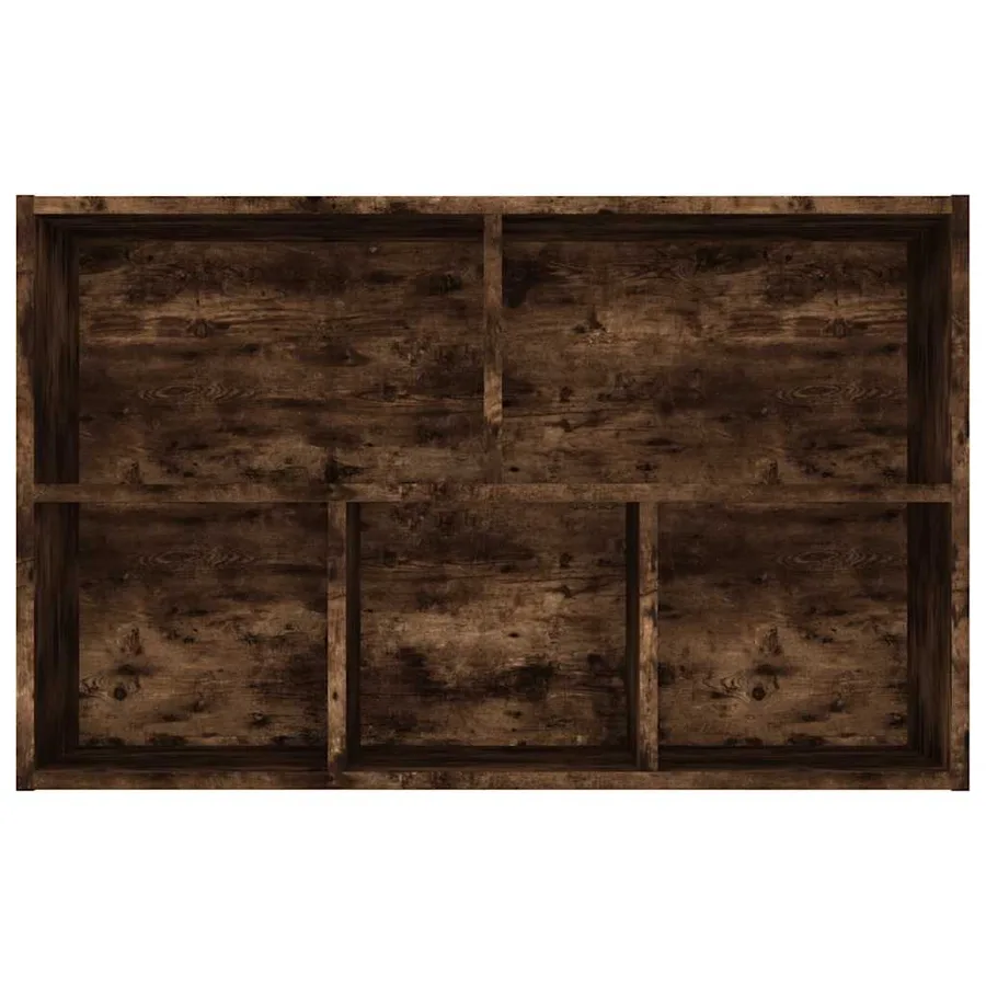 Bibliothèque/Buffet chêne fumé 50x25x80 cm bois d'ingénierie - 9