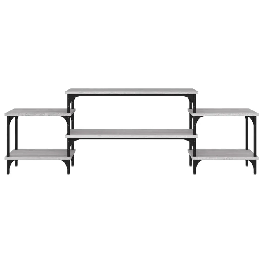 Meuble TV Sonoma gris 157x35x52 cm bois d'ingénierie - 5