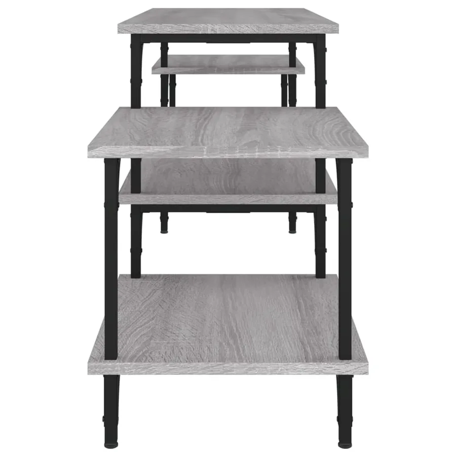 Meuble TV Sonoma gris 157x35x52 cm bois d'ingénierie - 6