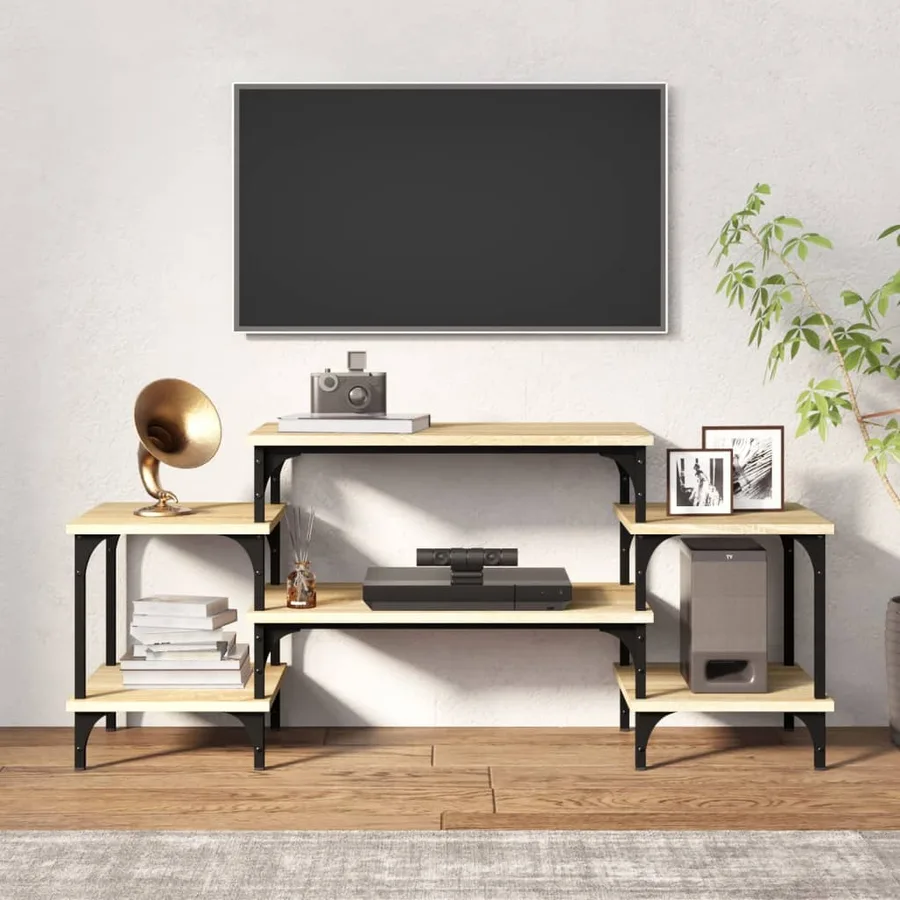 Meuble TV chêne sonoma 117x35x52 cm bois d'ingénierie - 3
