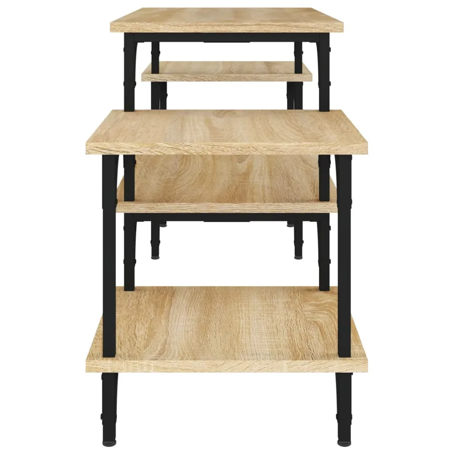 Meuble TV chêne sonoma 117x35x52 cm bois d'ingénierie - 6
