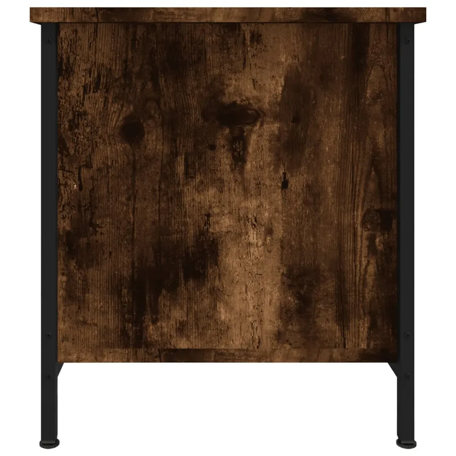 Meuble TV chêne fumé 100x40x45 cm bois d'ingénierie - 7