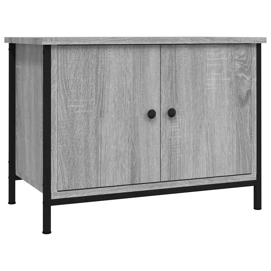 Meuble TV avec portes sonoma gris 60x35x45 cm bois d'ingénierie - 2