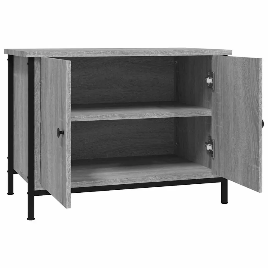 Meuble TV avec portes sonoma gris 60x35x45 cm bois d'ingénierie - 6