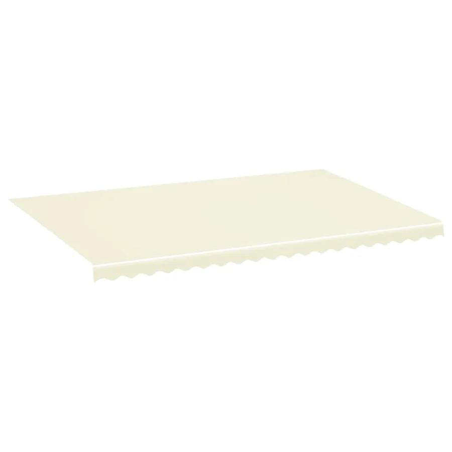 Tissu de remplacement pour auvent couleur crème 5x3,5 m polyester - 2